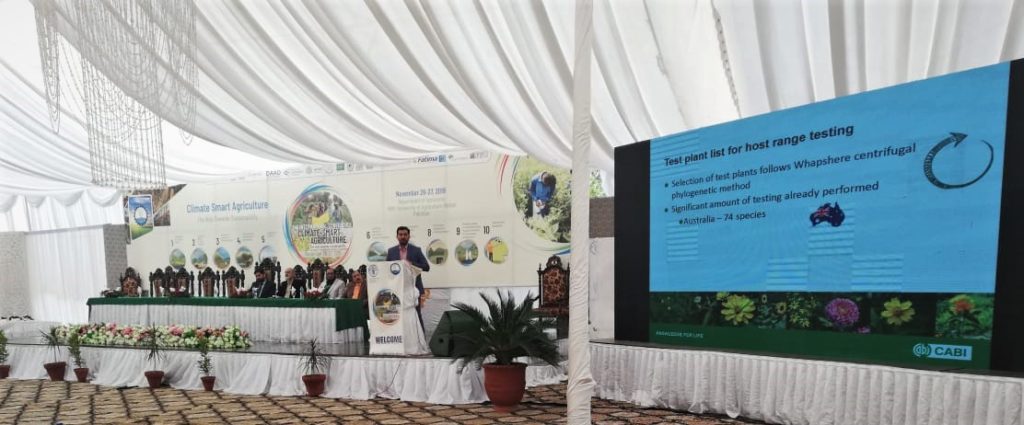 Dr Kazam Ali at International Conference on Climate Smart Agriculture