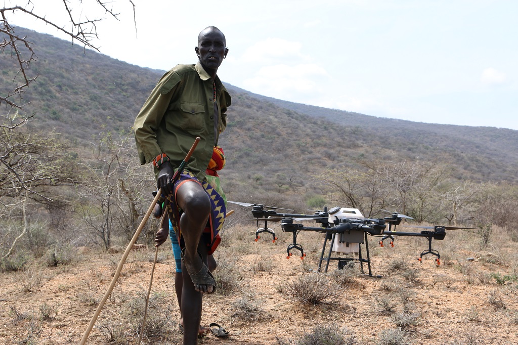 Masai with drone